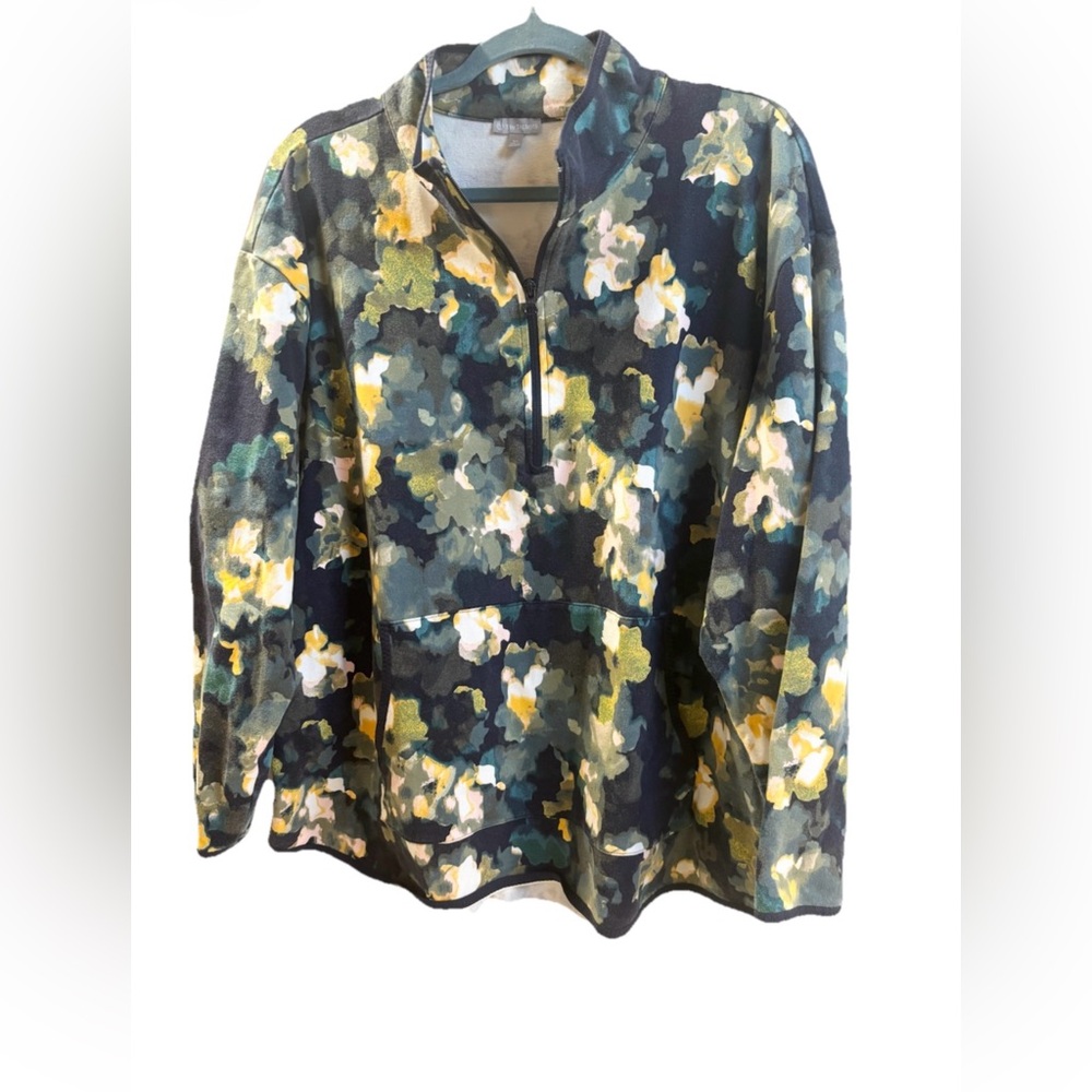 Talbots Navy Floral Sweatshirt
